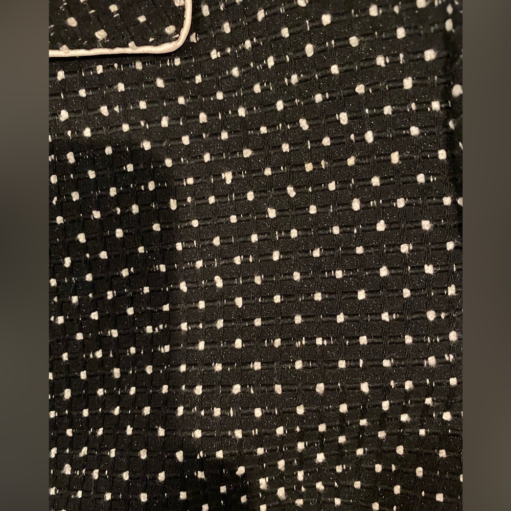 Albert Nipon Blazer, Black With White Polka Dots,… - image 3